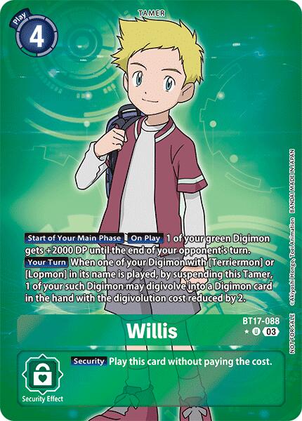 Willis [BT17-088] (Box Promotion Pack: Secret Crisis) [Secret Crisis] | The Gaming Verse