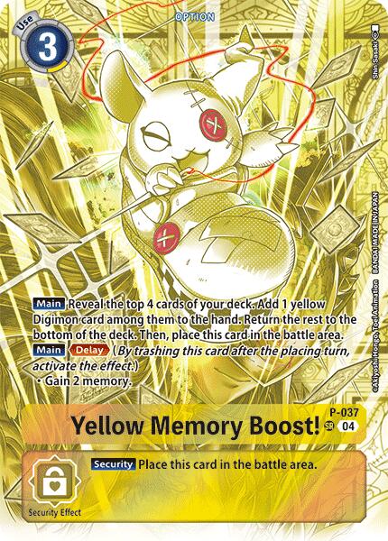 Yellow Memory Boost! [P-037] (Starter Deck 19 Exclusive) [Starter Deck: Fable Waltz Promos] | The Gaming Verse