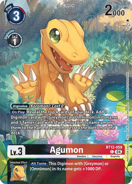 Agumon [BT12-059] - BT12-059 (Legend Pack 2024) [Across Time] | The Gaming Verse