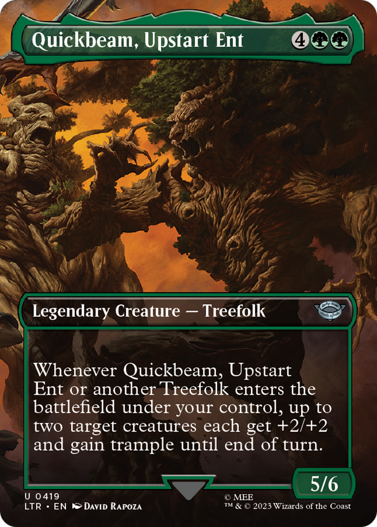 Quickbeam, Upstart Ent (Borderless Alternate Art) [The Lord of the Rings: Tales of Middle-Earth] | The Gaming Verse