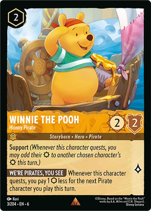 Winnie the Pooh - Hunny Pirate (3/204) [Azurite Sea] | The Gaming Verse