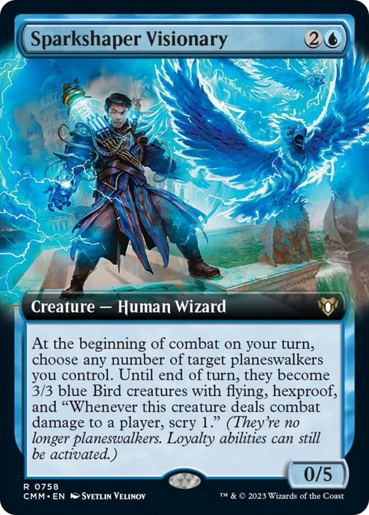 Sparkshaper Visionary (Extended Art) [Commander Masters] | The Gaming Verse