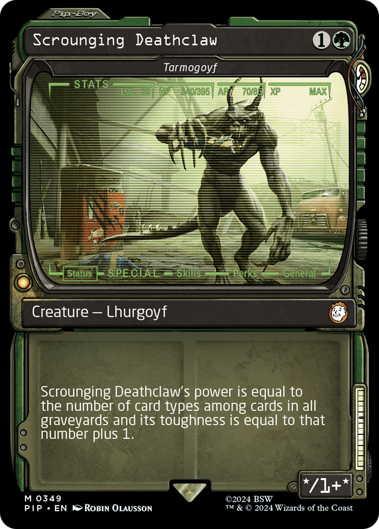 Scrounging Deathclaw - Tarmogoyf (Showcase) [Fallout] | The Gaming Verse