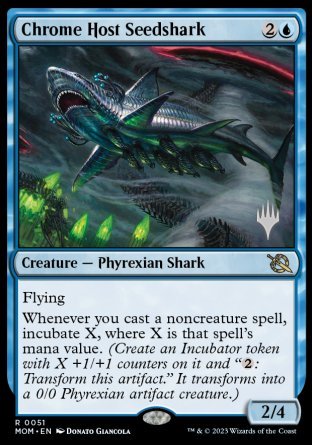 Chrome Host Seedshark (Promo Pack) [March of the Machine Promos] | The Gaming Verse