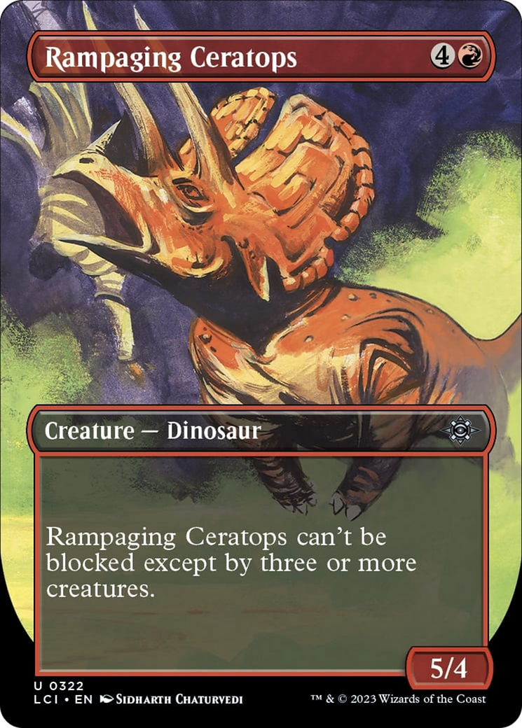 Rampaging Ceratops (Borderless) [The Lost Caverns of Ixalan] | The Gaming Verse