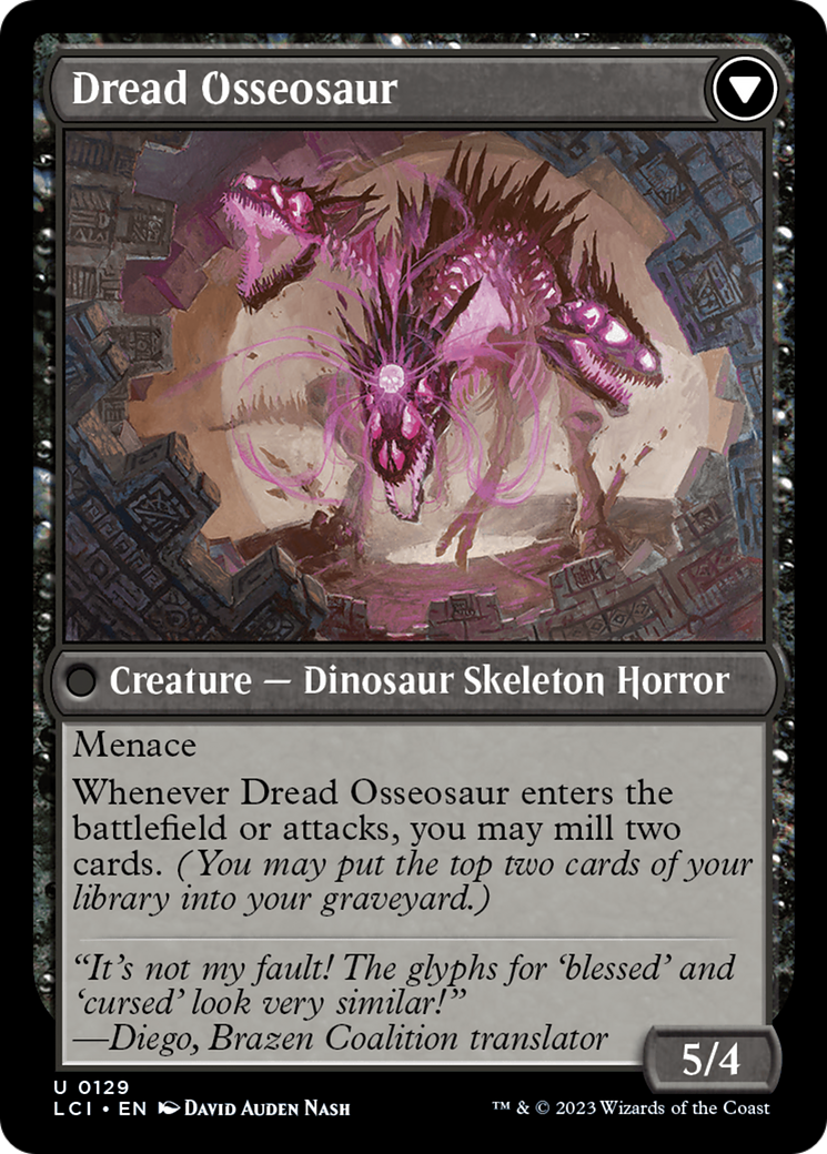 Visage of Dread // Dread Osseosaur [The Lost Caverns of Ixalan] | The Gaming Verse