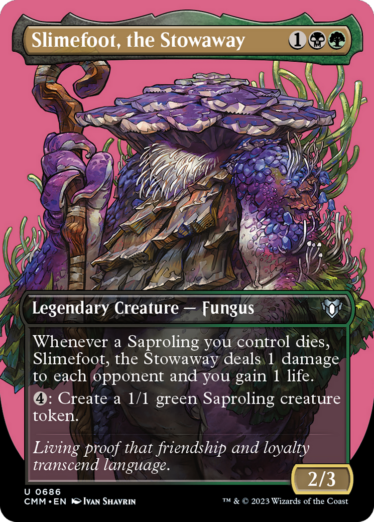 Slimefoot, the Stowaway (Borderless Profile) [Commander Masters] | The Gaming Verse