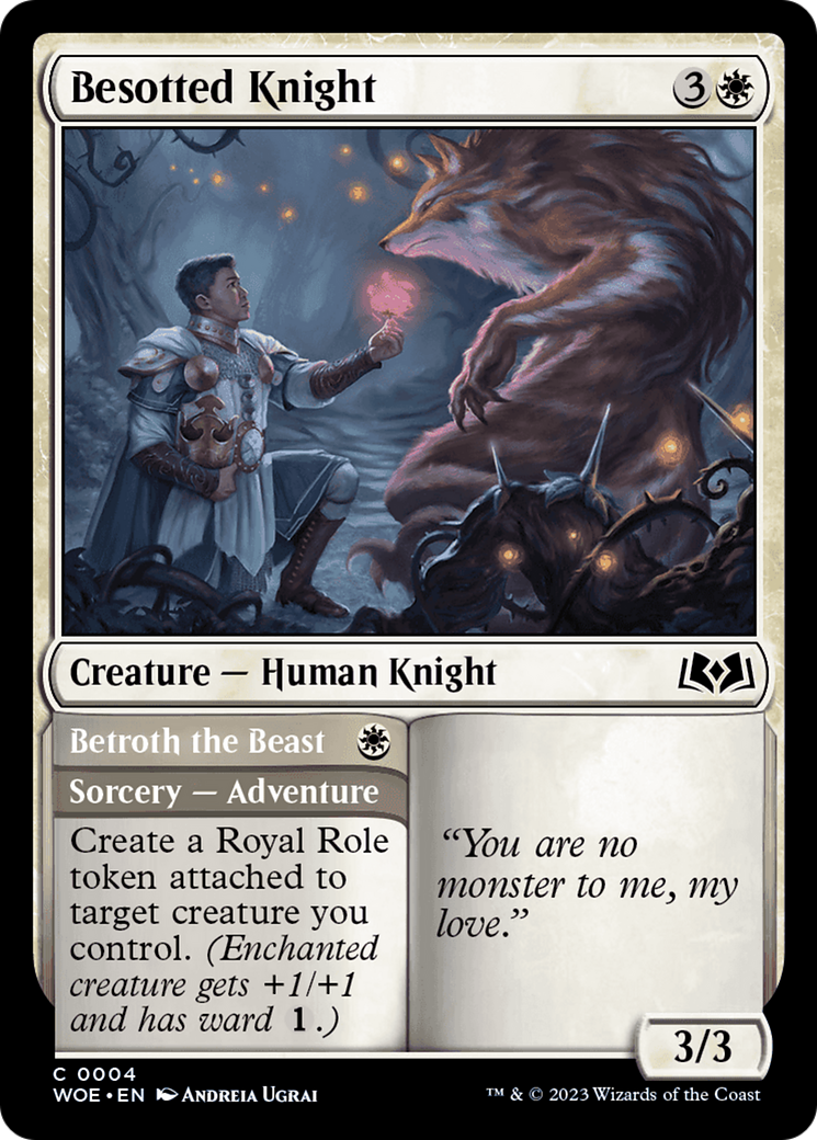 Besotted Knight // Betroth the Beast [Wilds of Eldraine] | The Gaming Verse