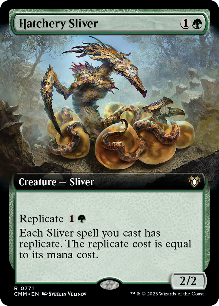 Hatchery Sliver (Extended Art) [Commander Masters] | The Gaming Verse