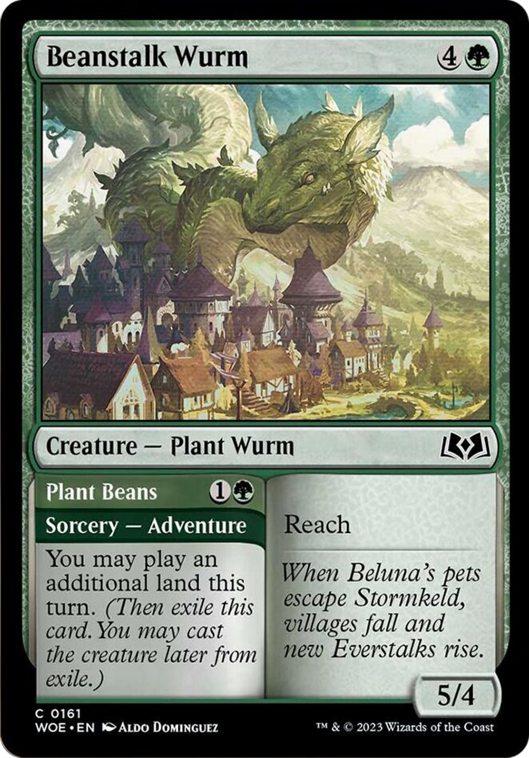 Beanstalk Wurm // Plant Beans [Wilds of Eldraine] | The Gaming Verse