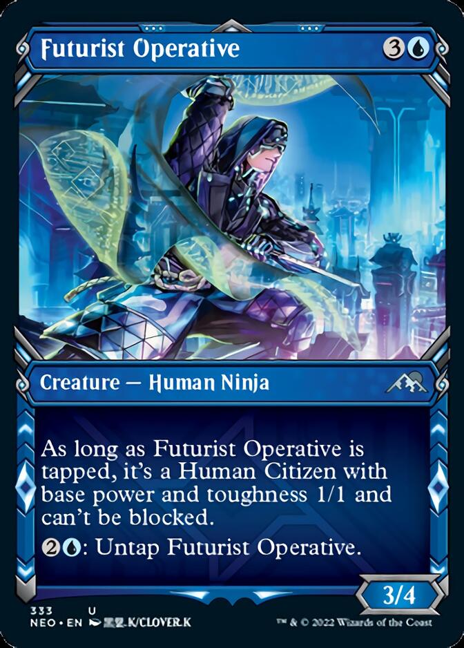 Futurist Operative (Showcase Ninja) [Kamigawa: Neon Dynasty] | The Gaming Verse