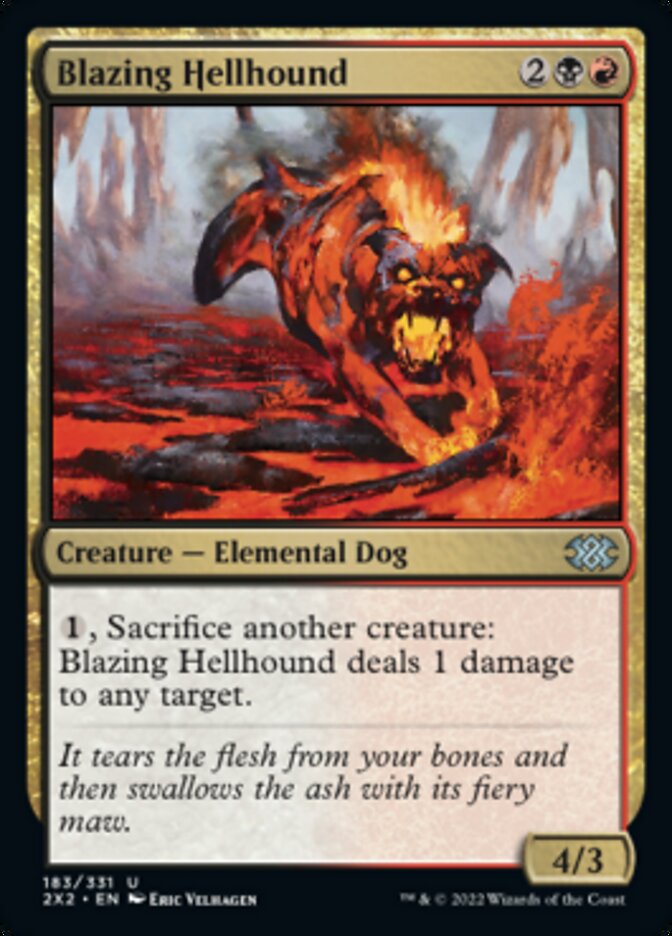 Blazing Hellhound [Double Masters 2022] | The Gaming Verse