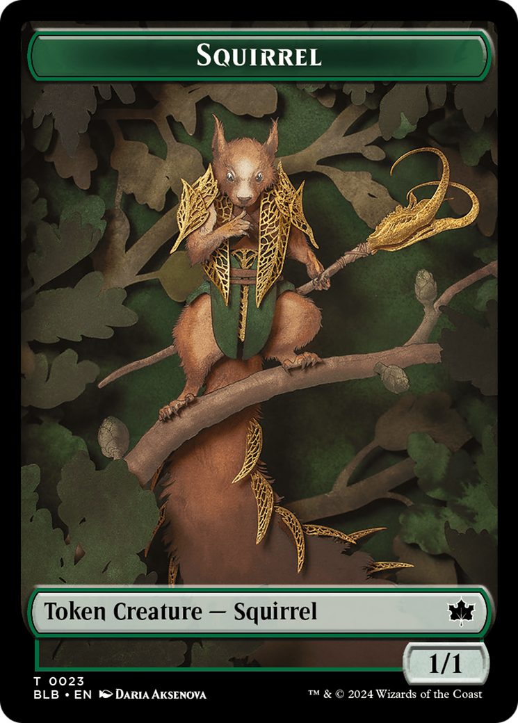 Squirrel Token [Bloomburrow Tokens] | The Gaming Verse