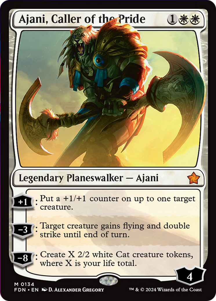 Ajani, Caller of the Pride [Foundations] | The Gaming Verse