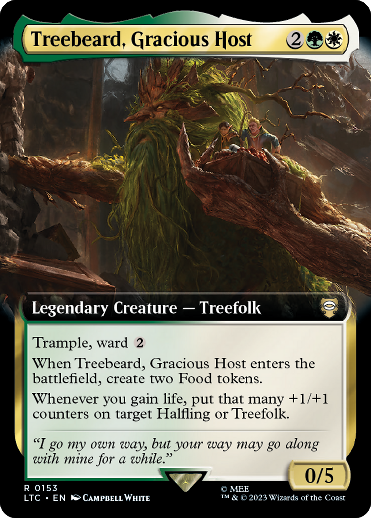 Treebeard, Gracious Host (Extended Art) [The Lord of the Rings: Tales of Middle-Earth Commander] | The Gaming Verse