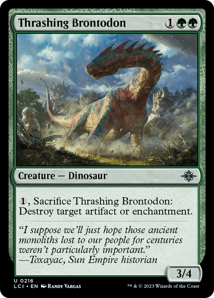 Thrashing Brontodon [The Lost Caverns of Ixalan] | The Gaming Verse