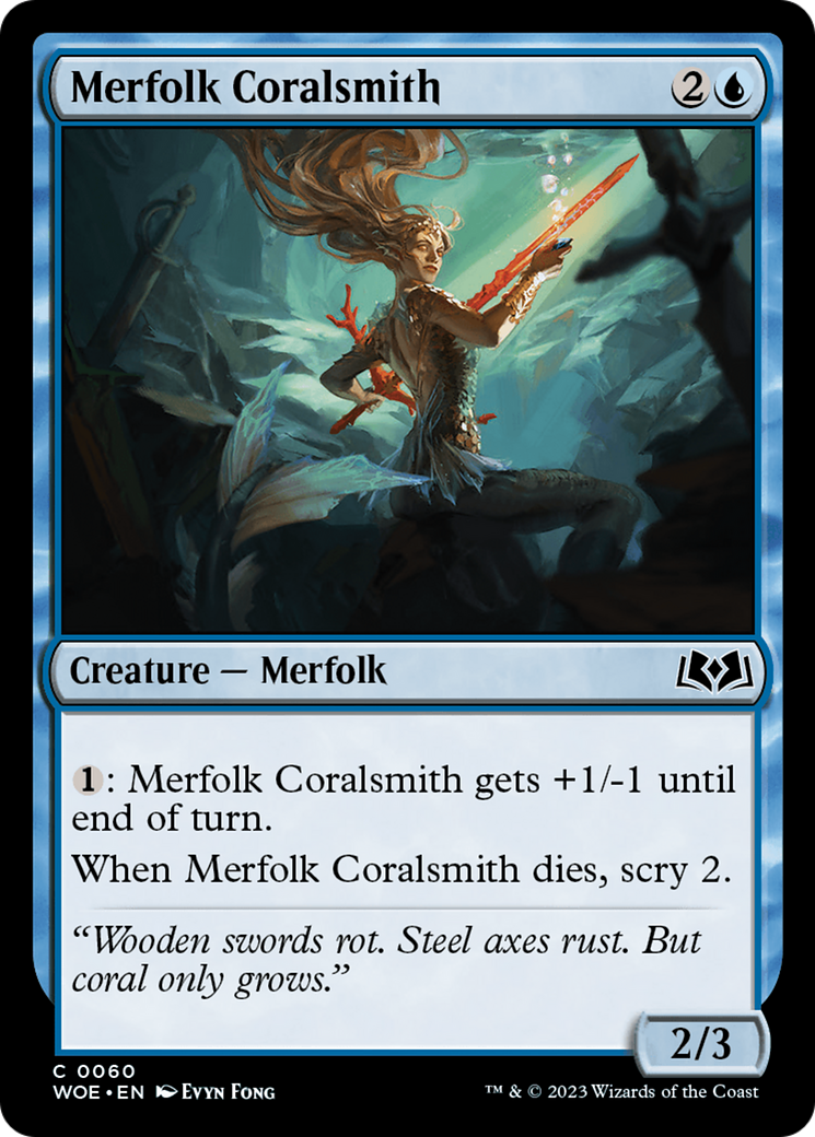 Merfolk Coralsmith [Wilds of Eldraine] | The Gaming Verse