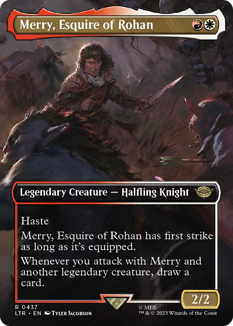 Merry, Esquire of Rohan (Borderless Alternate Art) [The Lord of the Rings: Tales of Middle-Earth] | The Gaming Verse