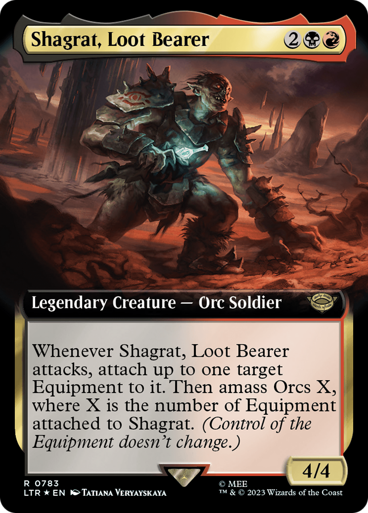 Shagrat, Loot Bearer (Extended Art) (Surge Foil) [The Lord of the Rings: Tales of Middle-Earth] | The Gaming Verse