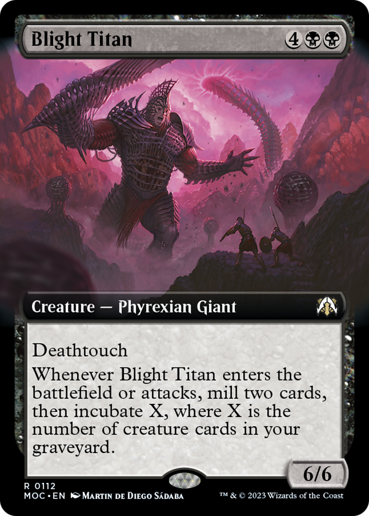 Blight Titan (Extended Art) [March of the Machine Commander] | The Gaming Verse