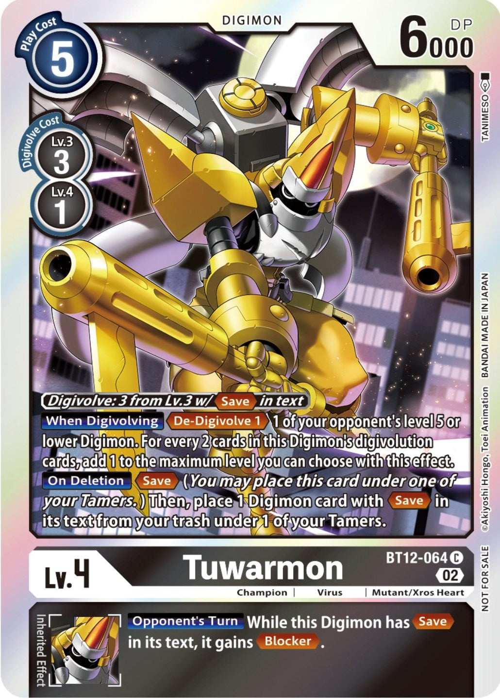 Tuwarmon [BT12-064] (Box Topper) [Across Time] | The Gaming Verse