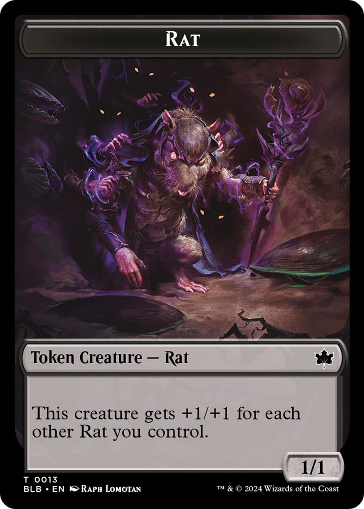 Rat Token [Bloomburrow Tokens] | The Gaming Verse