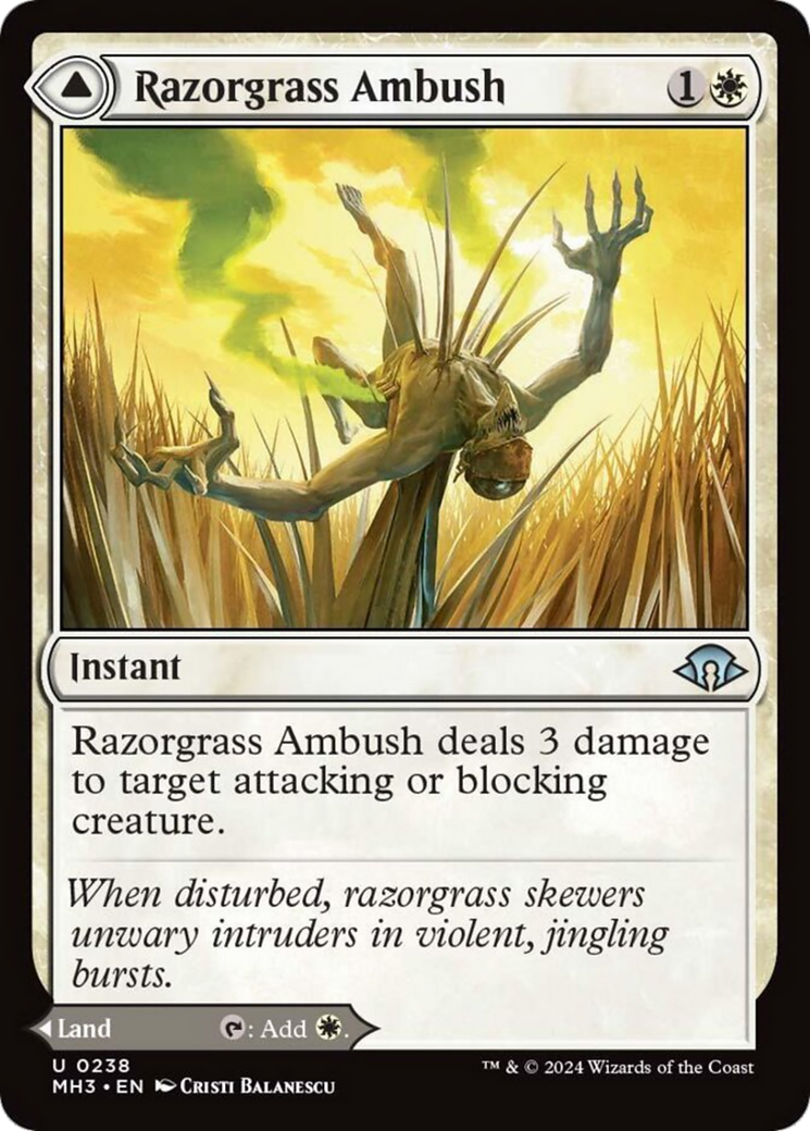 Razorgrass Ambush // Razorgrass Field [Modern Horizons 3] | The Gaming Verse