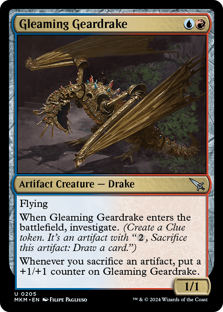 Gleaming Geardrake [Murders at Karlov Manor] | The Gaming Verse