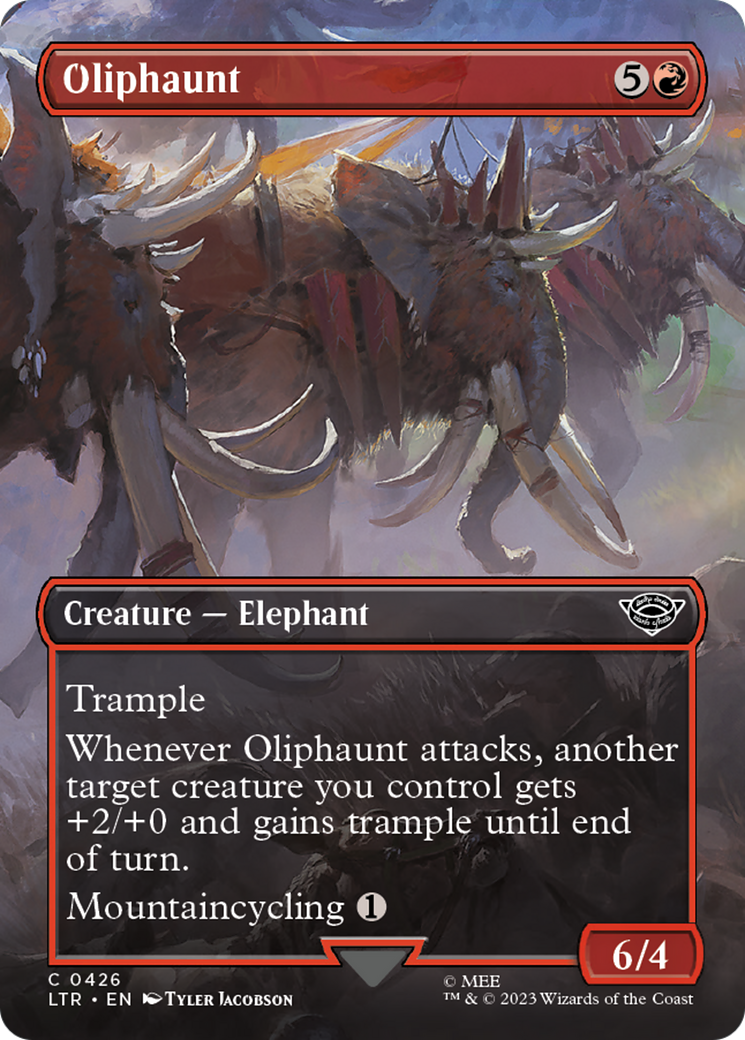 Oliphaunt (Borderless Alternate Art) [The Lord of the Rings: Tales of Middle-Earth] | The Gaming Verse