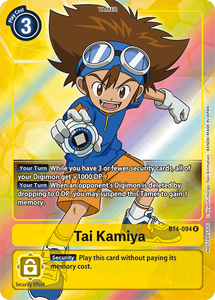 Tai Kamiya [BT4-094] (Buy-A-Box Promo) [Great Legend Promos] | The Gaming Verse