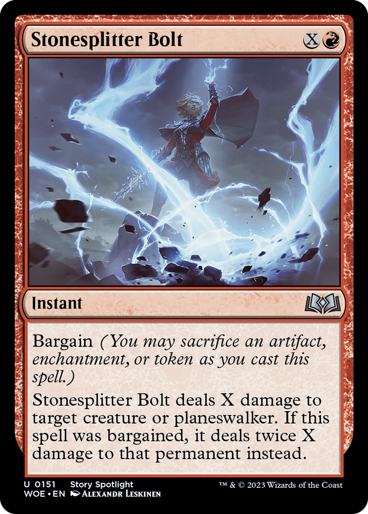 Stonesplitter Bolt [Wilds of Eldraine] | The Gaming Verse