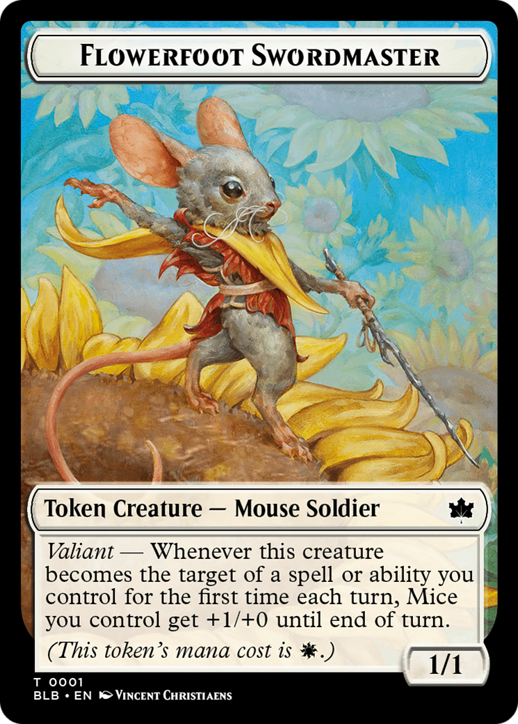 Flowerfoot Swordmaster Token [Bloomburrow Tokens] | The Gaming Verse