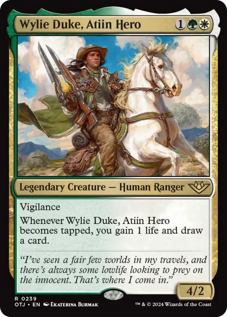 Wylie Duke, Atiin Hero [Outlaws of Thunder Junction] | The Gaming Verse