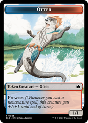 Otter // Thornplate Intimidator Double-Sided Token [Bloomburrow Tokens] | The Gaming Verse