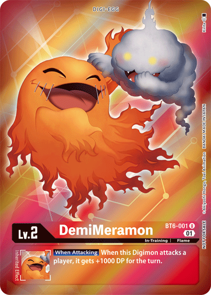 DemiMeramon [BT6-001] (Alternative Art - Box Topper) [Double Diamond] | The Gaming Verse