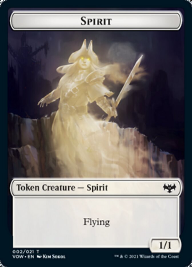 Spirit Token (002) [Innistrad: Crimson Vow Tokens] | The Gaming Verse