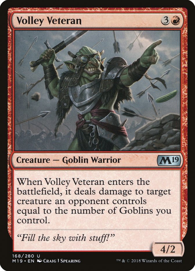 Volley Veteran [Core Set 2019] | The Gaming Verse