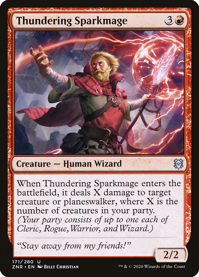 Thundering Sparkmage [Zendikar Rising] | The Gaming Verse