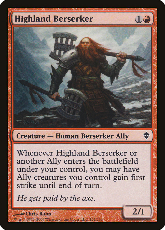 Highland Berserker [Zendikar] | The Gaming Verse