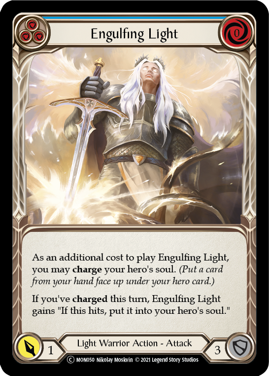 Engulfing Light (Blue) (Rainbow Foil) [U-MON050-RF] Unlimited Rainbow Foil | The Gaming Verse