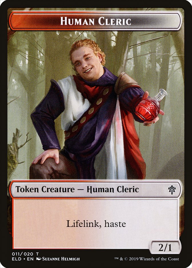 Human Cleric [Throne of Eldraine Tokens] | The Gaming Verse