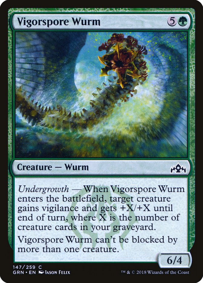 Vigorspore Wurm [Guilds of Ravnica] | The Gaming Verse