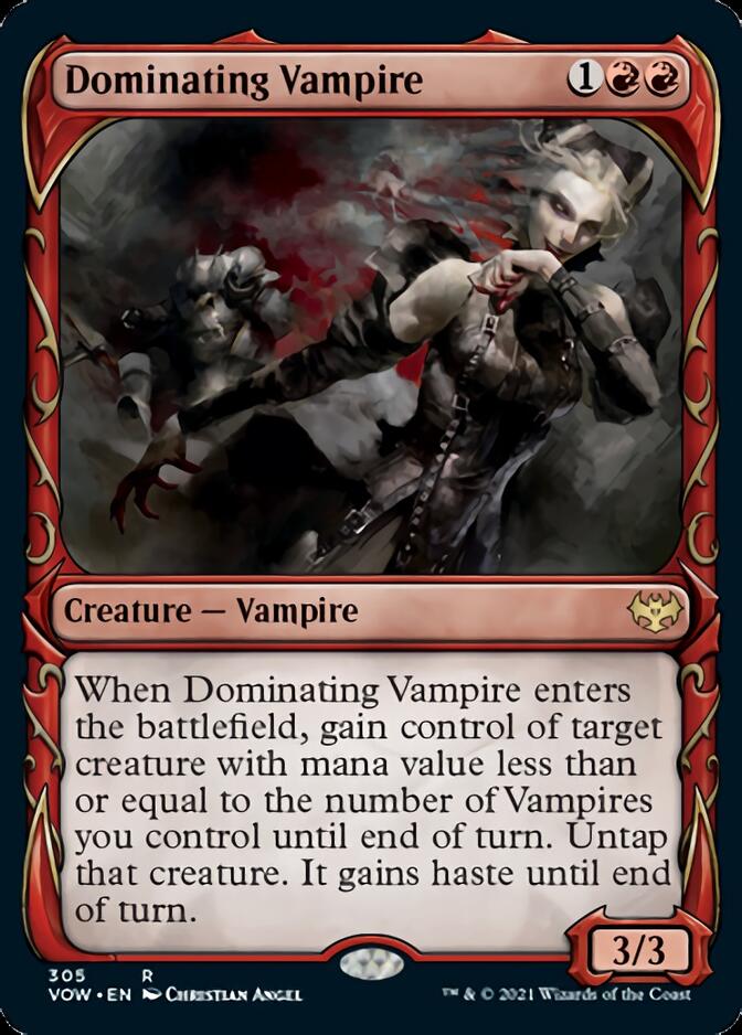 Dominating Vampire (Showcase Fang Frame) [Innistrad: Crimson Vow] | The Gaming Verse