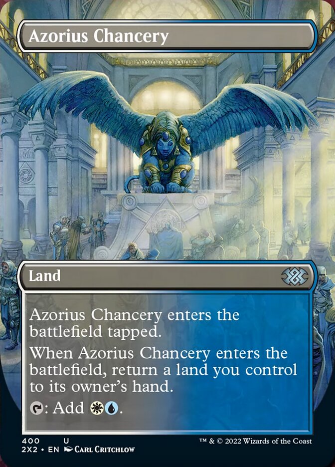 Azorius Chancery (Borderless Alternate Art) [Double Masters 2022] | The Gaming Verse