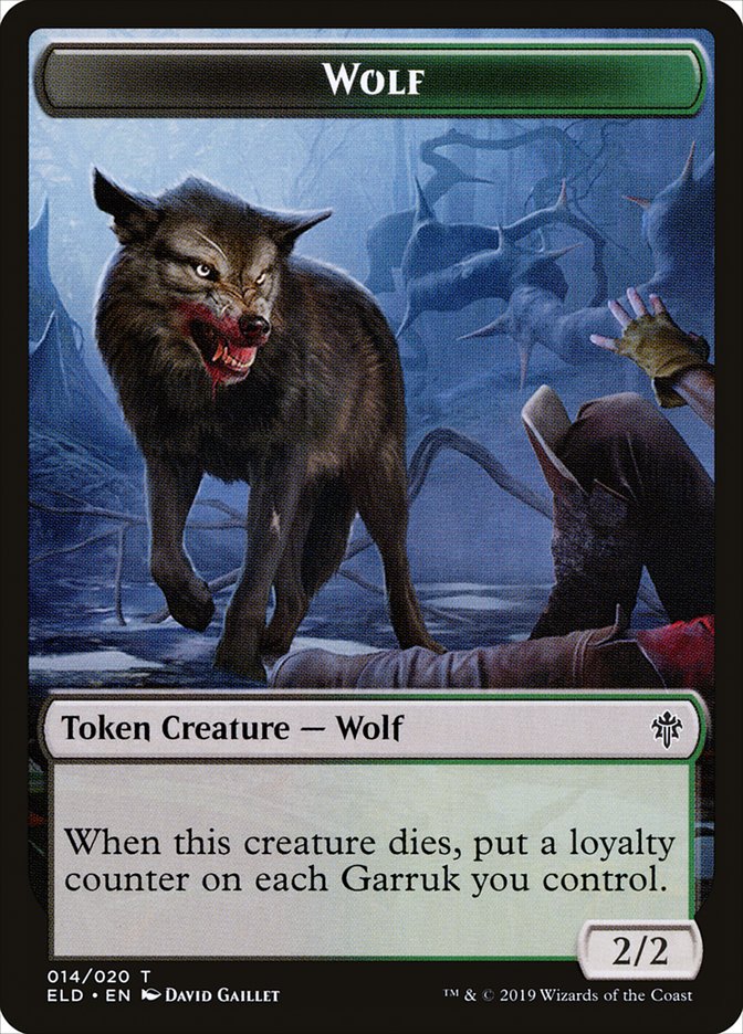 Wolf [Throne of Eldraine Tokens] | The Gaming Verse