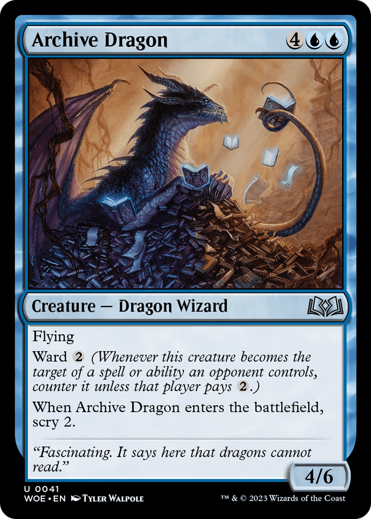 Archive Dragon [Wilds of Eldraine] | The Gaming Verse