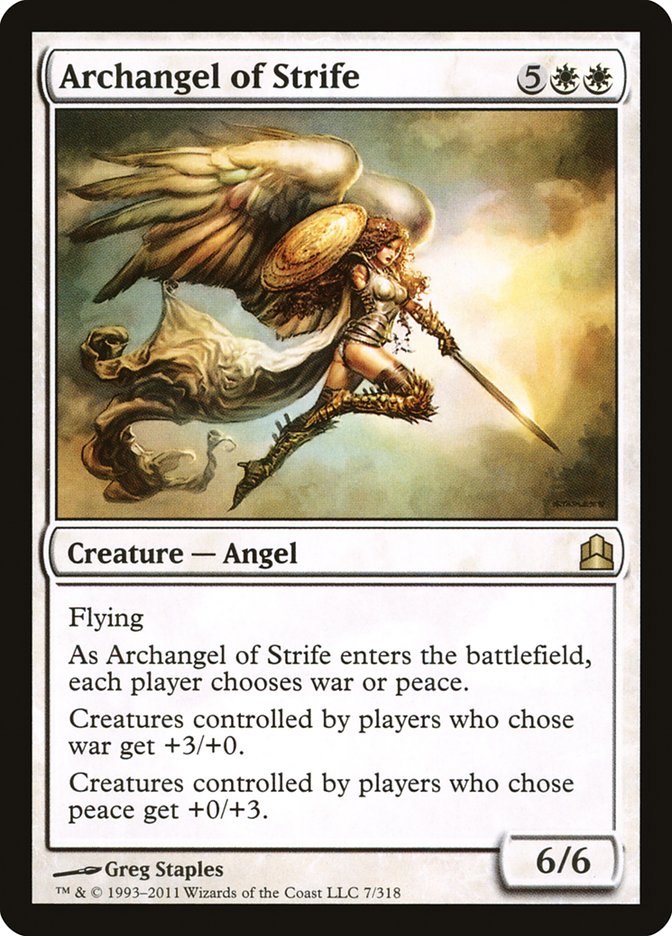 Archangel of Strife [Commander 2011] | The Gaming Verse