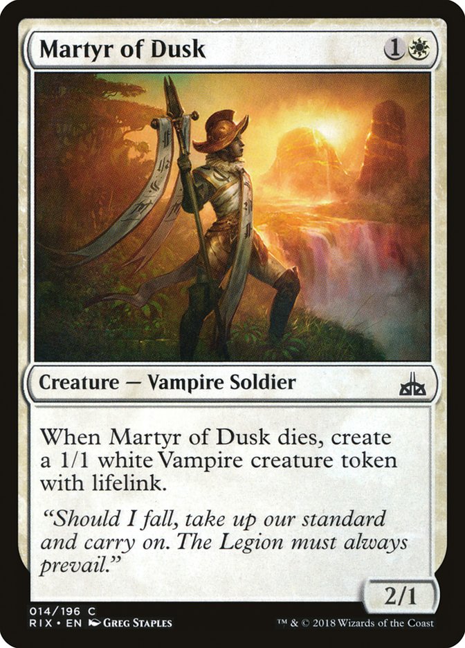 Martyr of Dusk [Rivals of Ixalan] | The Gaming Verse