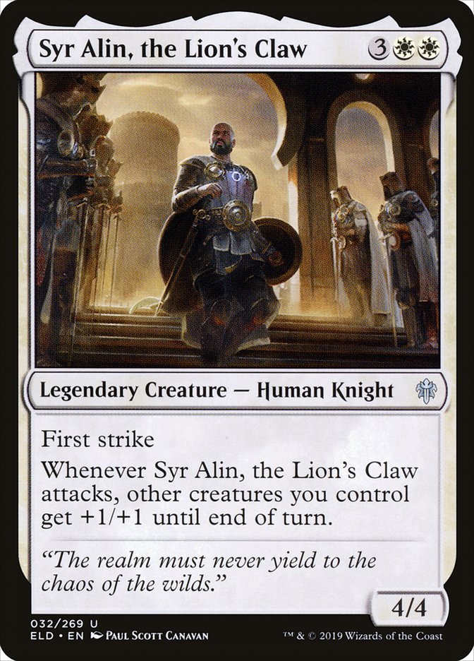 Syr Alin, the Lion's Claw [Throne of Eldraine] | The Gaming Verse