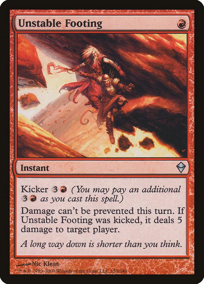 Unstable Footing [Zendikar] | The Gaming Verse